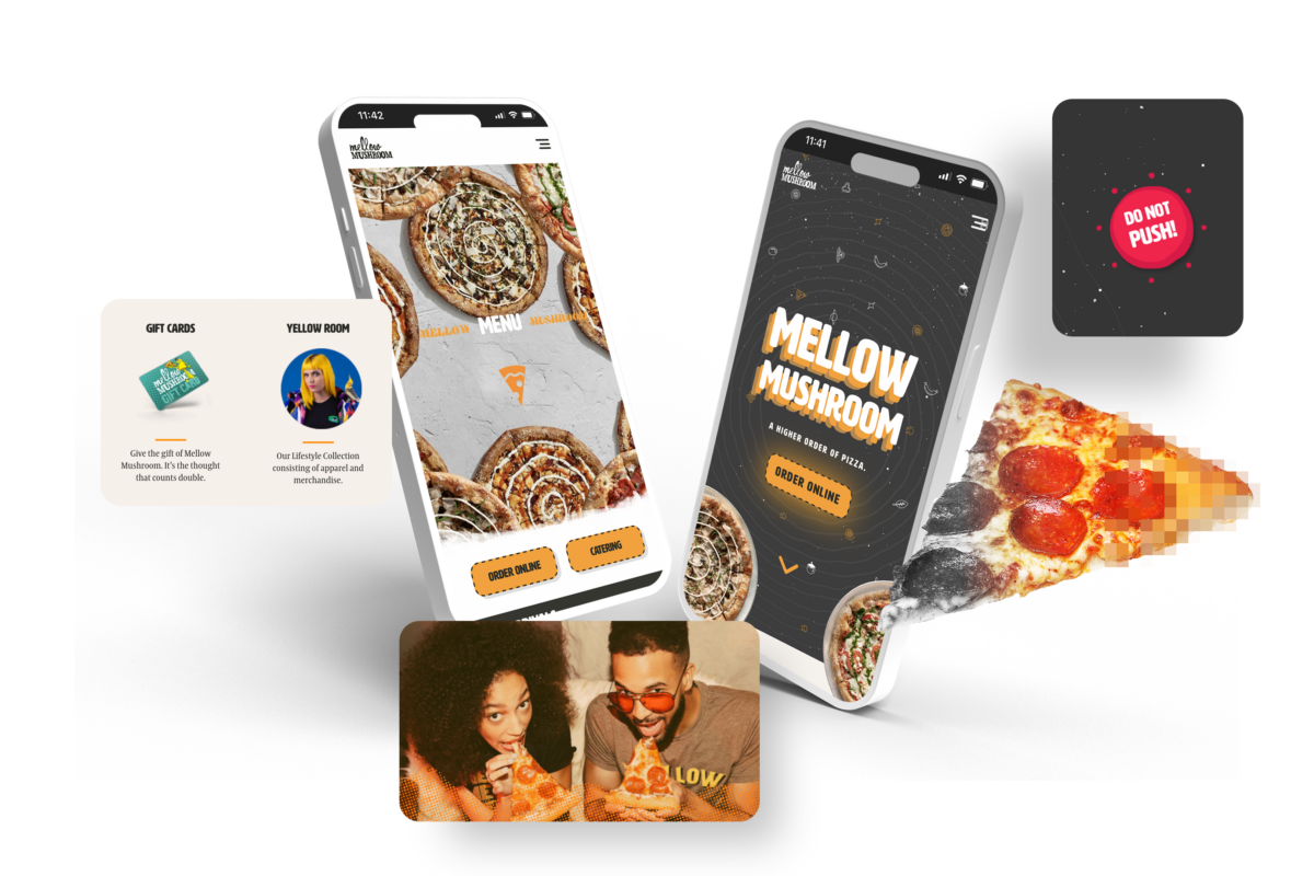 Mellow Mushroom restaurant website design and development with integrations